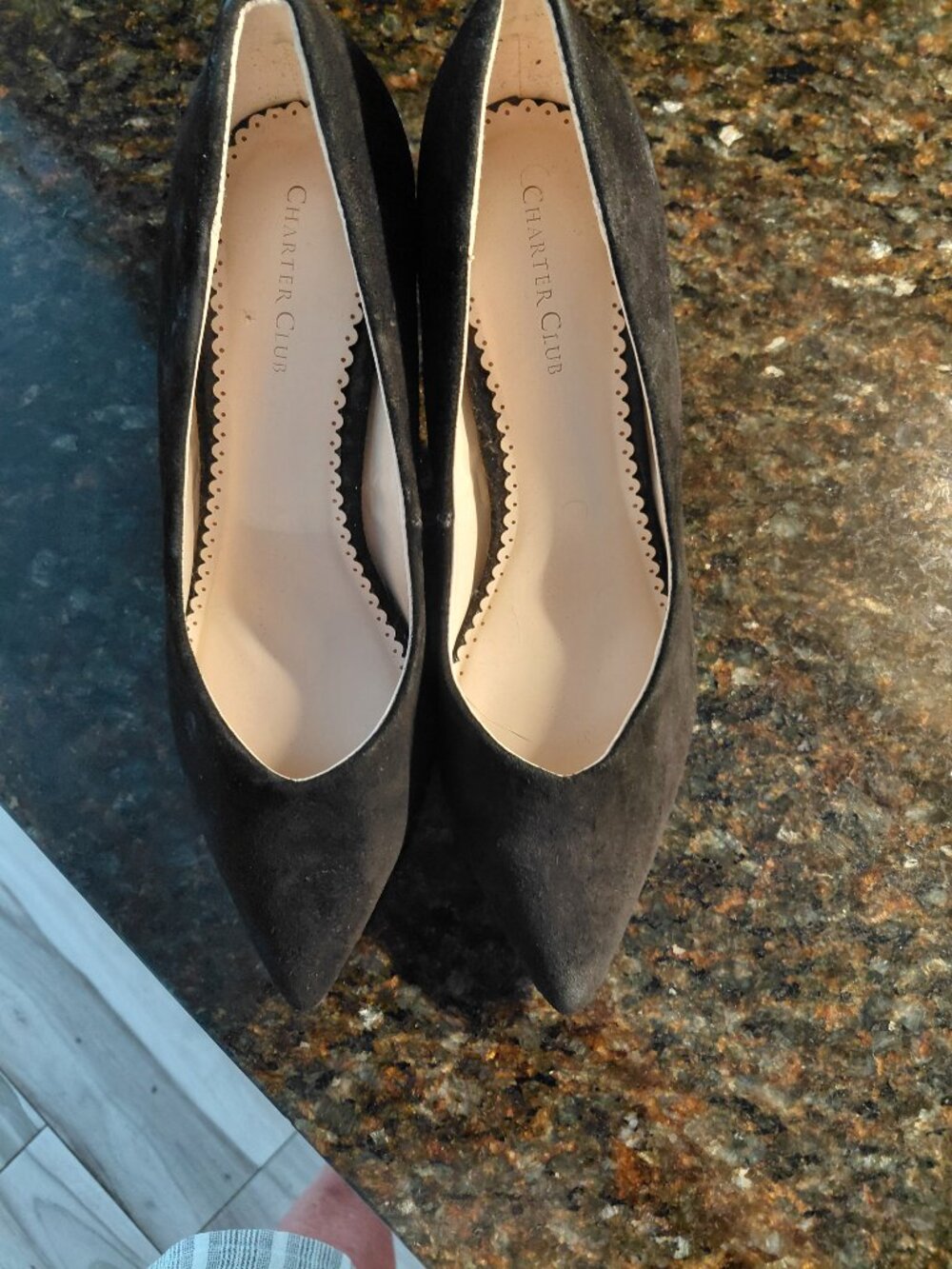 Black Suede Charter Club Aliaa Dress Pumps